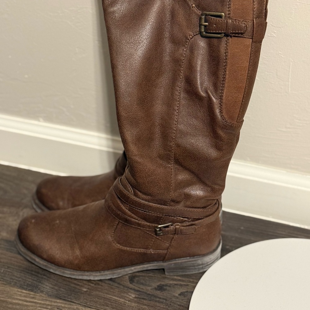 Brown Leather Riding Boots